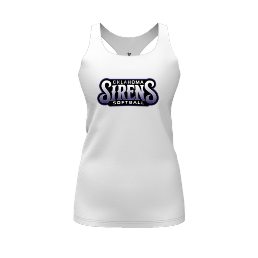 [FT0TRBWH-FYS-LOGO1] Decker Racerback Tank Top (Female Youth S, White, Logo 1)
