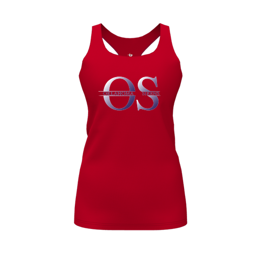 [FT0TRBRD-FYS-LOGO2] Decker Racerback Tank Top (Female Youth S, Red, Logo 2)