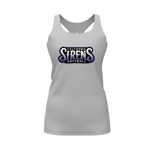 [FT0TRBGY-FYS-LOGO1] Decker Racerback Tank Top (Female Youth S, Gray, Logo 1)