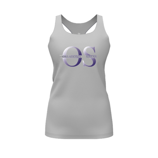 [FT0TRBGY-FYS-LOGO2] Decker Racerback Tank Top (Female Youth S, Gray, Logo 2)
