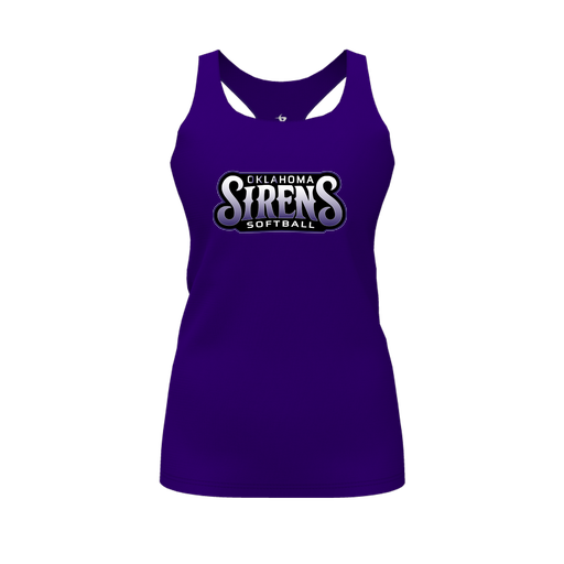 [FT0TRBPP-FYS-LOGO1] Decker Racerback Tank Top (Female Youth S, Purple, Logo 1)