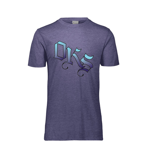 [FTSCUBNV-YS-LOGO3] Decker Youth Tri-Blend T-Shirt - Short Sleeve (Youth S, Navy, Logo 3)