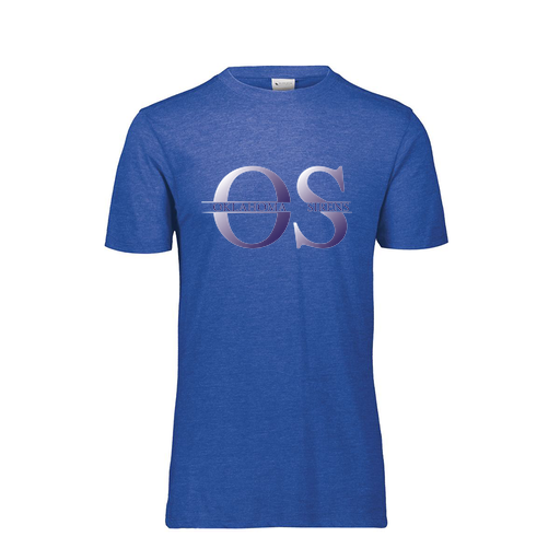 [FTSCUBRY-YS-LOGO2] Decker Youth Tri-Blend T-Shirt - Short Sleeve (Youth S, Royal, Logo 2)