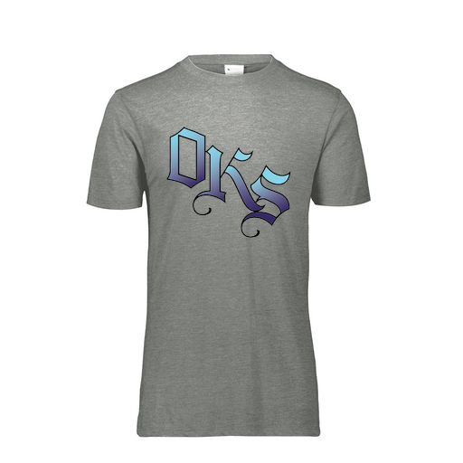 [FTSCUBGY-YS-LOGO3] Decker Youth Tri-Blend T-Shirt - Short Sleeve (Youth S, Gray, Logo 3)