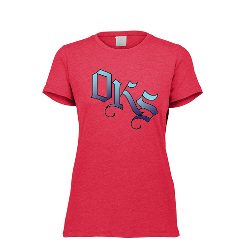 [FTSCUBRD-FAXS-LOGO3] Decker Women's Tri-Blend T-Shirt - Short Sleeve (Female Adult XS, Red, Logo 3)