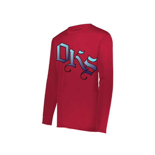 [222822.083.XS-LOGO3] Men's LS Smooth Sport Shirt (Adult XS, Red, Logo 3)