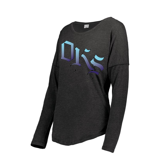 [FTLCUBBK-FAS-LOGO3] Decker Women's Tri-Blend T-Shirt - Long Sleeve (Female Adult S, Black, Logo 3)